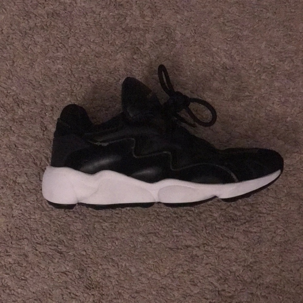Sandro Black and White Sneakers.